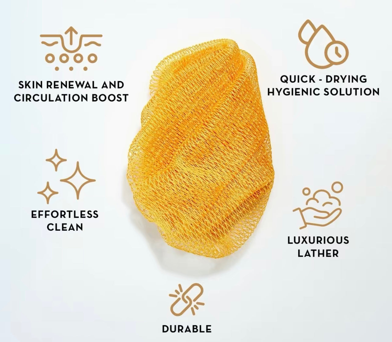 African Exfoliating Net Sponge 45”